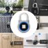 Smart Fingerprint Lock Waterproof Bluetooth Phone APP Keyless Anti theft Padlock Suitcase Door Lock for Smart Home Silver grey