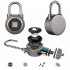 Smart Fingerprint Lock Waterproof Bluetooth Phone APP Keyless Anti theft Padlock Suitcase Door Lock for Smart Home Silver grey