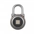 Smart Fingerprint Lock Waterproof Bluetooth Phone APP Keyless Anti theft Padlock Suitcase Door Lock for Smart Home Silver grey