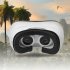 Smart Head Mount Wifi Bluetooth VR Intelligence 3D Glasses 2K Game Machine Black   white