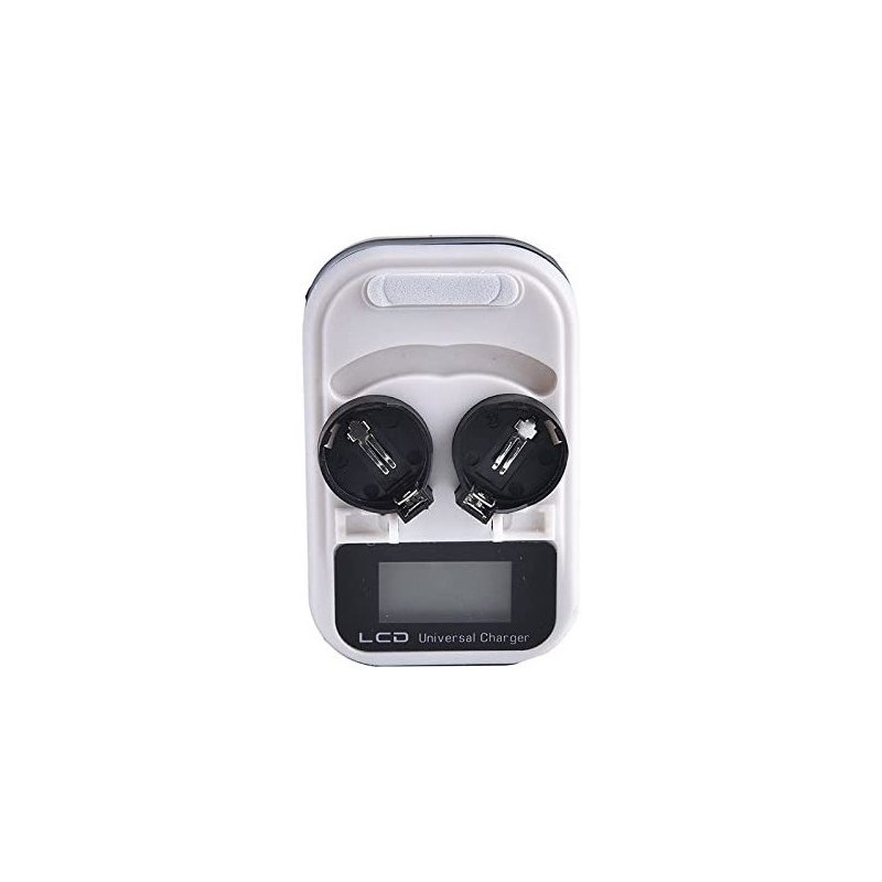 Smart LCD US EU Plug Button Coin Cell Battery Charger For LIR2032 LIR2025 LIR2016 2 Slot U.S. regulations