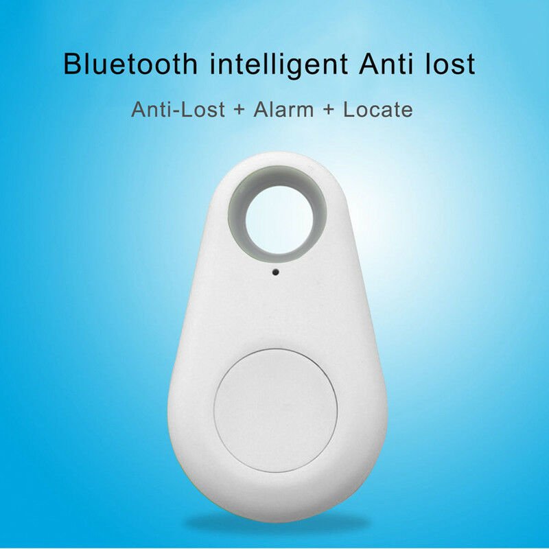 Smart Mini Waterproof Bluetooth GPS Tracker for Pet Dog Cat Keys Wallet Bag Kids white