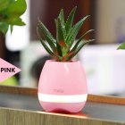 Smart Music Flower Pot Creative Can Play Music Outdoor Household Wireless BT Speaker Pink