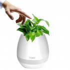 Smart Music Flower Pot Creative Can Play Music Outdoor Household Wireless BT Speaker white