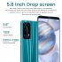 Smart Phone 5 8 Inch Hd  Full Screen P43 512MB RAM 4GB ROM  Facial Recognition Smart  Phone Green  U S  Plug 