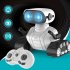Smart Remote Control Robots Rechargeable Dancing Rc Robot With LED Light Sound Interactive Toy For Boys Girls Birthday Xmas Gifts White rechargeable