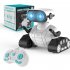 Smart Remote Control Robots Rechargeable Dancing Rc Robot With LED Light Sound Interactive Toy For Boys Girls Birthday Xmas Gifts White rechargeable