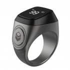Smart Ring For Muslims Tally Tasbeeh Counter Metal 5 Prayer Time Reminder Bluetooth-compatible Ip68 Waterproof Rings Graphite Color