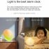 Smart Sunrise Sunset Alarm Clock 9 Modes Rgb Colorful Night Light Atmosphere Light Bedside Lamp EU Plug