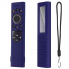 Smart Tv Remote Control Case Silicone Anti-slip Cover Compatible For 2022 Samsung Tm2280ecobn59 Solar Remote Control midnight blue suit