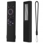 Smart Tv Remote Control Case Silicone Anti-slip Cover Compatible For 2022 Samsung Tm2280ecobn59 Solar Remote Control black suit