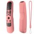 Smart Tv Remote Control Protective Cover Shock Resistant Silicone Case Compatible For 2021 Lg Mr21ga Lg Mr 21gc pink suit
