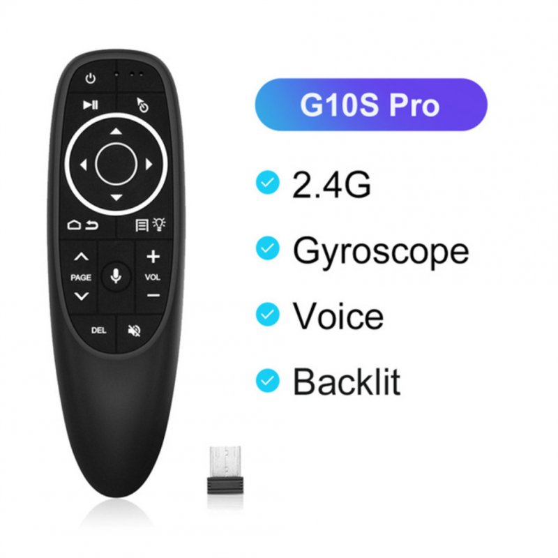 Smart Voice Remote Control Wireless Air Fly Mouse 2.4g G10 G10s Pro Gyroscope Ir Learning Compatible For Android Tv Box G10S Pro