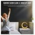 Smart Wake Up Light Alarm Clocks with App Sunrise Alarm Clock 15w Fast Wireless Charger for Heavy Sleepers Black
