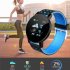 Smart Watch Blood Pressure Heart Rate Pedometer Fitness Tracker Smart Bracelet blue