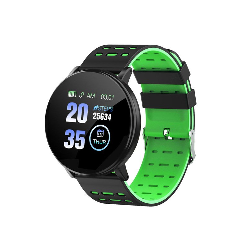 Smart Watch Blood Pressure Heart Rate Pedometer Fitness Tracker Smart Bracelet green
