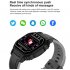 Smart  Watch Bluetooth compatible Call Function Waterproof Heart Rate Monitoring Bracelet Grey