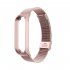 Smart Watch Buckle Wrist Strap Replacement Bracelet Stainless Steel for Xiaomi Mi Band 4 Watch Band  Rose pink
