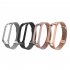 Smart Watch Buckle Wrist Strap Replacement Bracelet Stainless Steel for Xiaomi Mi Band 4 Watch Band  Rose pink