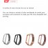 Smart Watch Buckle Wrist Strap Replacement Bracelet Stainless Steel for Xiaomi Mi Band 4 Watch Band  Black red