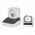 Smart Watch Charging Stand Silicone Charging Holder Dock Retro Computer Design Compatible For IWatch 8 7 6 5 4 3 2 1 Galaxy Watch6 6pro 5 5pro White