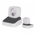 Smart Watch Charging Stand Silicone Charging Holder Dock Retro Computer Design Compatible For IWatch 8 7 6 5 4 3 2 1 Galaxy Watch6 6pro 5 5pro White
