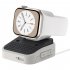 Smart Watch Charging Stand Silicone Charging Holder Dock Retro Computer Design Compatible For IWatch 8 7 6 5 4 3 2 1 Galaxy Watch6 6pro 5 5pro White