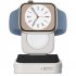 Smart Watch Charging Stand Silicone Charging Holder Dock Retro Computer Design Compatible For IWatch 8 7 6 5 4 3 2 1 Galaxy Watch6 6pro 5 5pro White
