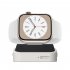 Smart Watch Charging Stand Silicone Charging Holder Dock Retro Computer Design Compatible For IWatch 8 7 6 5 4 3 2 1 Galaxy Watch6 6pro 5 5pro White