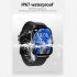 Smart Watch Clock Fitness Heart Monitor Sport Smartwatch Full screen Touch Bluetooth Calls Watches Black