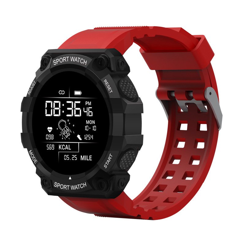 Smart Watch For Men Women 1.44 Inch HD Color Screen Heart Rate Blood Pressure Monitoring Sports Bracelet black red