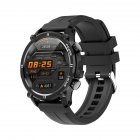 Smart  Watch Full Circle Large Screen Blood Pressure Heart Rate Blood Oxygen Monitor Sports Watch Black