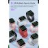 Smart  Watch Hd Screen Music Ip68 Waterproof Sports Monitoring Heart Rate Sleep Pedometer Smart Watch Silver rubber belt