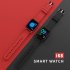 Smart  Watch Hd Screen Music Ip68 Waterproof Sports Monitoring Heart Rate Sleep Pedometer Smart Watch Pink rubber belt