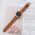 Smart Watch Leather Watch Strap Double Color Round Tail for Samsung Galaxy  42mm  SM R810 white