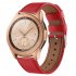 Smart Watch Leather Watch Strap Double Color Round Tail for Samsung Galaxy  42mm  SM R810 red