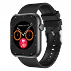 Smart Watch Monitoring Blood Pressure Heart Rate Health Detection Black