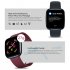 Smart Watch Silicone Full Touch Color Screen Heart Rate Blood Pressure Monitoring Smart Watch red