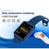 Smart Watch Temperature Measure Heart Rate Blood Pressure Monitor Bluetooth Sports Bracelet black