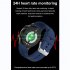 Smart Watch Touch Control Screen Infrared Physiotherapy Ecg Heart Rate Blood Oxygen Monitor Black Belt