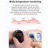 Smart Watch Touch Control Screen Infrared Physiotherapy Ecg Heart Rate Blood Oxygen Monitor Black Belt