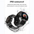 Smart Watch Touch Control Screen Infrared Physiotherapy Ecg Heart Rate Blood Oxygen Monitor Black Belt