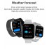 Smart Watch Touch Screen IP68 Waterproof Heart Rate Blood Pressure Monitor Smartwatch black Rubber belt