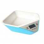 Smart Weighing Pet Bowl for Dog Cat Food Feeding Tableware Supplies Blue (with tray)