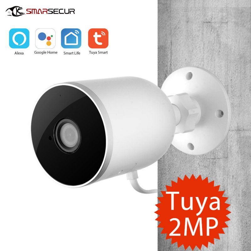 Smart WiFi IP Camera Outdoor Waterproof Wireless 1080P Two Way Audio Tuya Smart Life Motion Sensor U.S. Plug