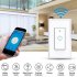 Smart Wifi Light Wall Switch Touch Remote Controller for Alexa Google Home Life US Plug white