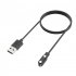 Smartwatch Dock Charger Adapter Magnetic Usb Charging Cable Compatible For Xiaomi Haylou Solar Plus   Ls16 Black 60CM