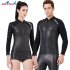 Smoothbark Diving Suit for Men 3MM Seperate Suit Female Jacket Surfing Warm Swimwear Female black L