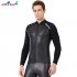 Smoothbark Diving Suit for Men 3MM Seperate Suit Female Jacket Surfing Warm Swimwear Female black L