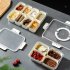 Snackle Box Container  Divided Serving Tray With Lid  Handle Portable Snack Platters  Clear Organizer For Candy  Fruits  Nuts  Snacks  Wedding  Party White spic